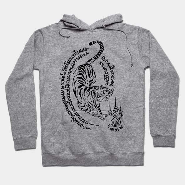 MMA Tattoo Tiger Hoodie by KewaleeTee